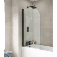 Nuie Pacific Round Bath Screen - Matt Black