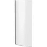 Nuie Curved P Shaped Bath Screen - Polished Chrome