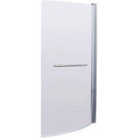 Nuie Pacific Curved B Shaped Bath Screen With Rail - Polished Chrome