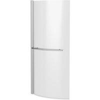 Nuie Pacific Curved P Shaped Bath Screen With Rail - Polished Chrome