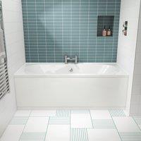 Nuie Otley Round Double Ended Bath 1800 X 800mm - White, White