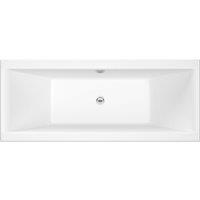 Nuie Asselby Square Double Ended Bath 1700 X 700mm - White, White