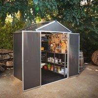 Palram - Canopia Canopia by Palram Rubicon Shed 6X5 Dark Grey, Grey