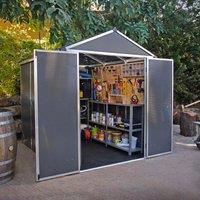 Palram - Canopia Canopia by Palram Rubicon Shed 6X8 Dark Grey, Grey
