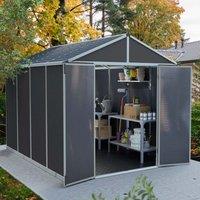Palram - Canopia Canopia by Palram Rubicon Shed 8X10 Dark Grey, Grey