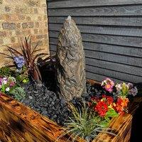 Tranquility Black Sandstone Monolith 60cm Natural Stone Water Feature, Multi