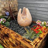 Tranquility Sandstone Tulip 50cm Natural Stone Water Feature, Multi