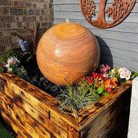 Tranquility Sandstone Sphere 60cm Natural Stone Water Feature, Multi