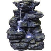 Tranquility Hokah Fals Rock Effect Solar Water Feature, Multi