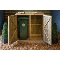 The Garden Village Double Wheelie Bin Store (240l), Brown