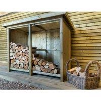 The Garden Village Billington Log Store Small, Brown