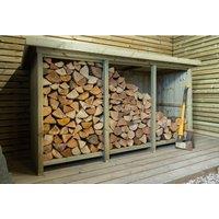 The Garden Village Billington Log Store Large, Brown