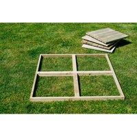 The Garden Village Decking Kit 1m£ (1 Frame & 4 Tiles), Multi