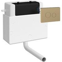 Hudson Reed Pneumatic Dual Flush Universal Access Concealed Cistern - Brushed Brass