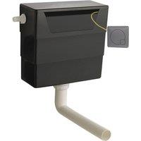 Hudson Reed Concealed Cistern & Square Gun Metal Flush Plate
