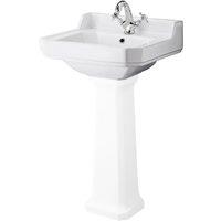 Hudson Reed 500mm Basin (1 Tap Hole) - White, White