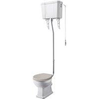 Hudson Reed Richmond High Level Pan, Cistern & Flush Pipe Kit - White, White