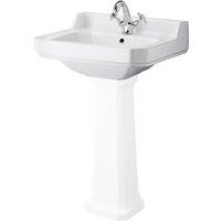 Hudson Reed 560mm Basin (1 Tap Hole) - White, White