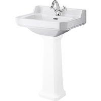 Hudson Reed 560mm Basin (3 Tap Hole) - White, White
