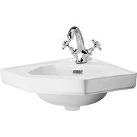 Hudson Reed 420mm Corner Basin - White, White
