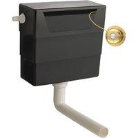 Hudson Reed Universal Access Cistern & Traditional Brushed Brass Flush Plate
