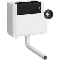 Hudson Reed Universal Access Bottom Inlet Cistern & Traditional Flush Plate - Matt Black