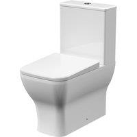 Nuie Ava Flush Rimless Pan, Cistern & Seat - White, White