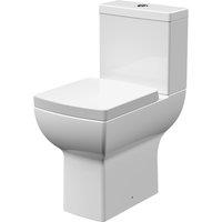 Nuie Ava Comfort Height Rimless Pan, Cistern & Seat - White, White