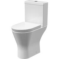 Nuie Freya Comfort Height Rimless Pan, Cistern & Seat - White, White