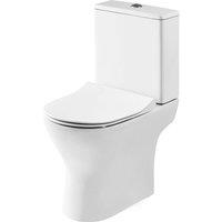 Nuie Freya Rounded Open Back Pan, Cistern & Seat - White, White