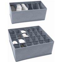 afb Home Grey Drawer Organiser - Pack Of 2, Grey