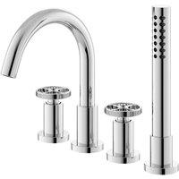 Hudson Reed Revolution 4 Tap Bath Shower Mixer - Chrome