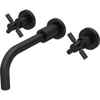 Hudson Reed Tec Crosshead Wall Mounted Basin Mixer - Matt Black