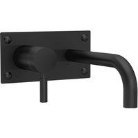Hudson Reed Tec Single Lever Wall Mounted Basin Bath Filler - Matt Black