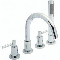 Hudson Reed Tec Lever 4 Tap Hole Bath Mixer - Chrome