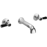 Hudson Reed Black Topaz With Lever Bath Spout - Chrome Black