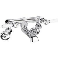 Hudson Reed White Topaz With Lever Wall Mounted Bath Filler - Chrome