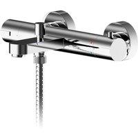 Nuie Arvan Wall Mounted Thermostatic Bath Shower Mixer - Chrome