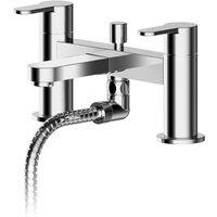 Nuie Arvan Deck Mounted Bath Shower Mixer With Kit - Chrome