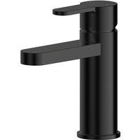 Nuie Arvan Mono Basin Mixer With Push Button Waste - Matt Black