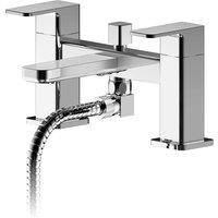Nuie Windon Deck Mounted Bath Shower Mixer With Kit - Chrome