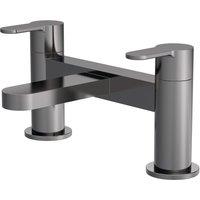 Nuie Arvan Deck Mounted Bath Filler - Brushed Gun Metal