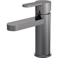 Nuie Arvan Mono Basin Mixer With Push Button Waste - Brushed Gun Metal