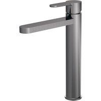 Nuie Arvan High-rise Mono Basin Mixer no Waste - Brushed Gun Metal