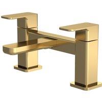 Nuie Windon Deck Mounted Bath Filler - Brushed Brass