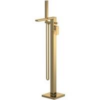 Nuie Windon Freestanding Bath Shower Mixer - Brushed Brass