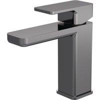 Nuie Windon Mono Basin Mixer With Push Button Waste - Brushed Gun Metal
