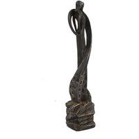 Solstice Sculptures Tender Kiss 82Cm Ebony Effect, Black