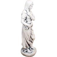 Solstice Sculptures Wilma In Winter 84Cm White Stone Effect, White
