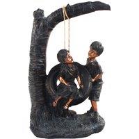 Solstice Sculptures Tyre Swing 50Cm Bronze Effect, Brown